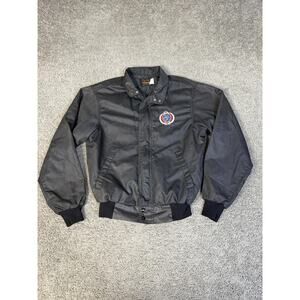 Pla-Jac By Dunbrooke Jacket Mens 40 Black Bomber Canvas Lined Full Zip